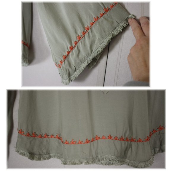 NWT Love Stitch Boho Embroidered Bell Sleeve Top S - Picture 4 of 8